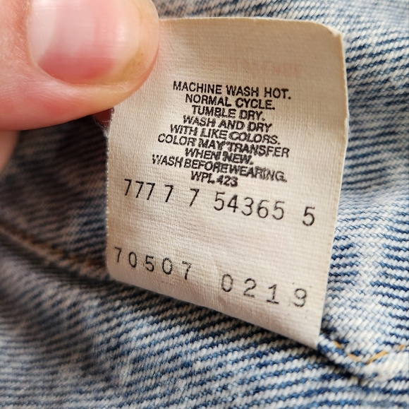 LEVIS 80s acid stone washed denim trucker jacket red tab made in USA XL - Picture 6 of 13
